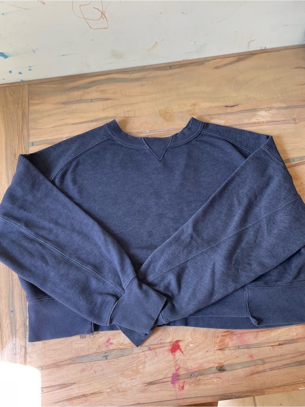 Womans Navy Crewneck Sweatshirt - Classic Everyday Sweater